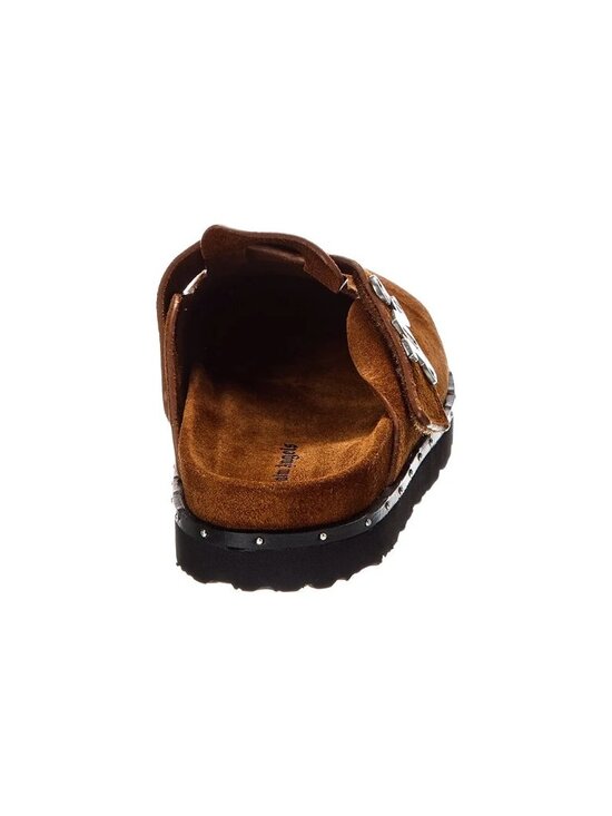 $860- Palm Angels Men\'s PM1J005R24LEA0026000 Studded Brown Suede Mule- RARE main image 4